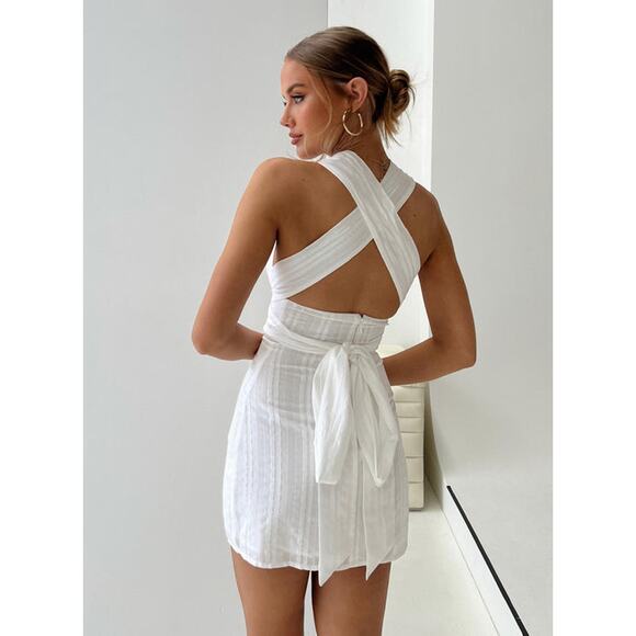 Princess Polly Alsace Mini Dress White - US 12 - Picture 5 of 5